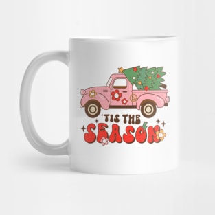 Tis The Season, Groovy Truck, Merry Christmas Tree Mug